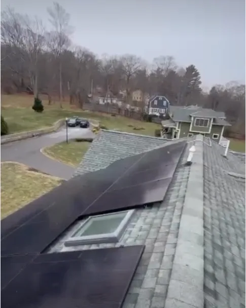 Finished solar array on a roof in Milton