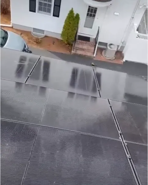 21-panel solar system on a white house